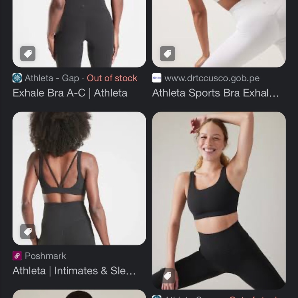 Athleta Coral Exhale Bra